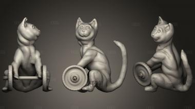 Cat And Dumbbell stl model for CNC